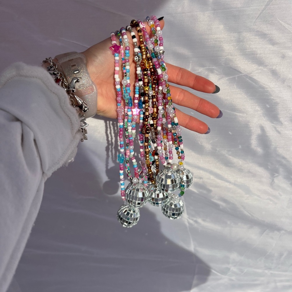 Preppy Mirrorball Car Charm